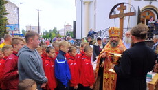 Юные футболисты Кропивницкого пришли в храм за благословением на соревнования