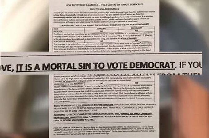 У США католицька церква визнала голосування за демократів «смертним гріхом»