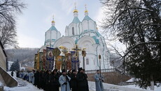 В Святогорской Лавре встретили великие святыни Божией Матери (ФОТО)