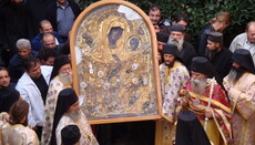 Miraculous healing of the mute in the Docheiariou monastery