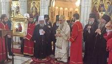 Primate of UOC donates Georgian believers the icon of Our Lady of Pochaev 