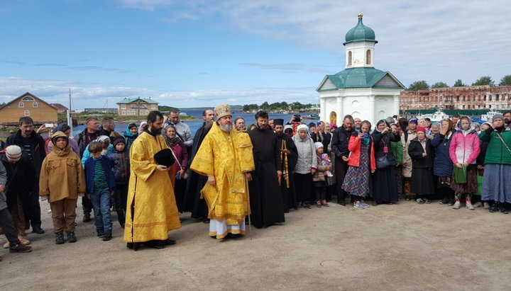 Богослужіння в Спасо-Преображенському монастирі на Соловках. Фото: Херсонська єпархія