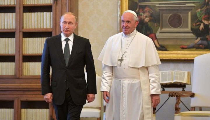 Pope Francis and President Vladimir Putin. Photo: Vatican New