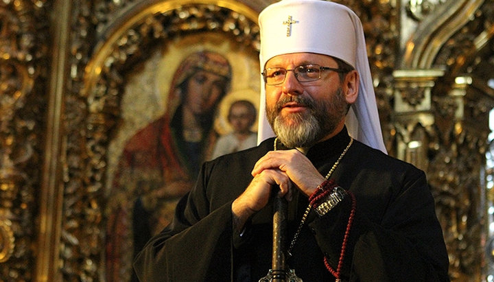 Глава УГКЦ Святослав Шевчук у Софії Київській. Фото: sib-catholic.ru