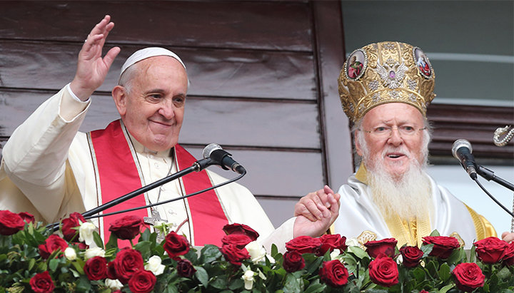 Константинопольский патриарх Варфоломей и папа римский Франциск. Фото: sib-catholic.ru