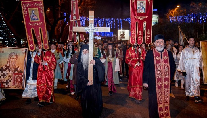 A prayer procession in Podgorica. Photo: the Metropolis of Montenegro and the Littoral of the SOC