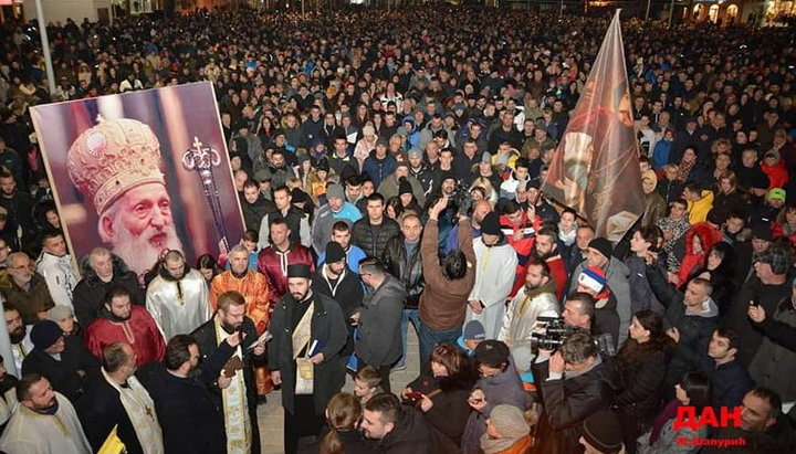 Протестні молебні в Чорногорії. Фото: facebook.com