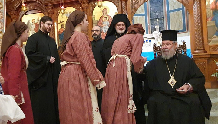 Торжественная встреча Архиепископа Кипрского Хризостома II. Фото: orthodoxtimes.com