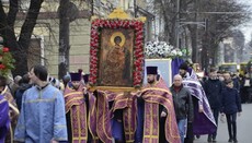 Cross procession of thousands held on Sunday of Orthodoxy in Rivne