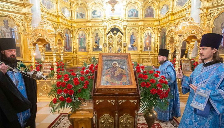 В Одесі перебуває чудотворна ікона «Всецариця», написана на Афоні. Фото: iliya-monastery.org