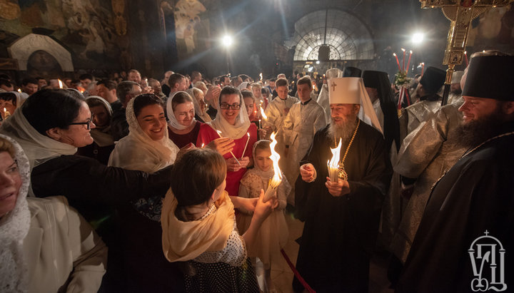 Святкування Великодня в Києво-Печерській лаврі в 2019 році. Фото: Інформаційно-просвітницький відділ УПЦ