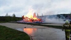 Пожежа повністю знищила храм на території скиту Троїце-Сергієвої лаври