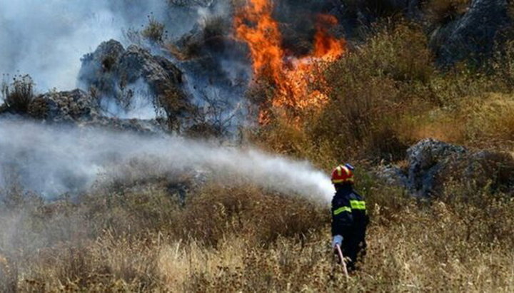 Пожежа на Святій горі Афон. Фото: orthodoxtimes.com