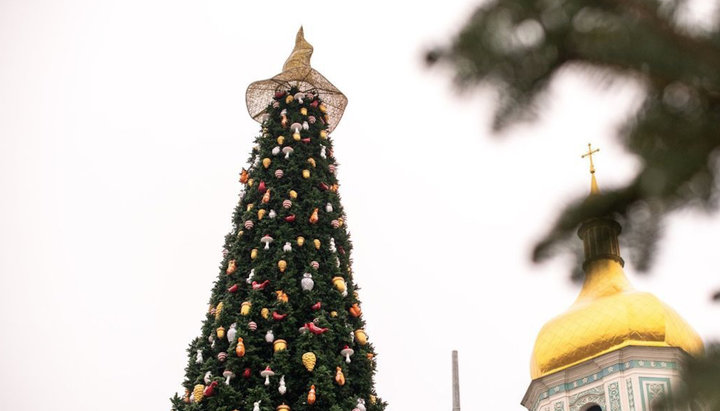 Капелюх на ялинці замінять на зірку. Фото: kyiv.tsn.ua