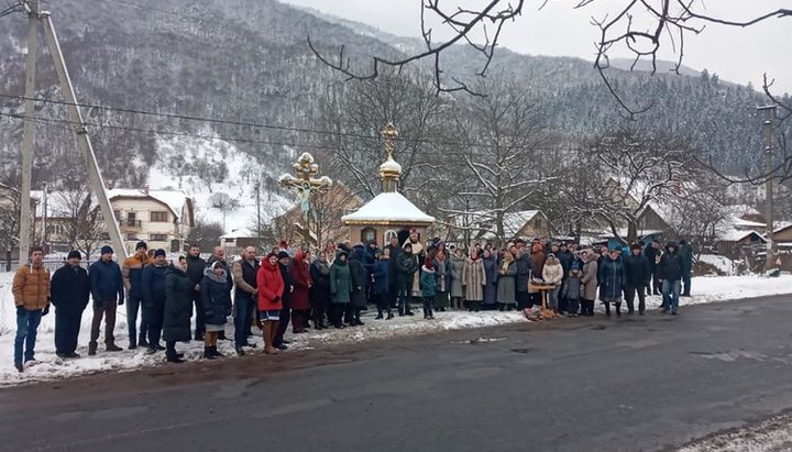 Община УПЦ в Деловом, 14.02.21. Фото: Facebook-страница пользователя Венедикт Хромий