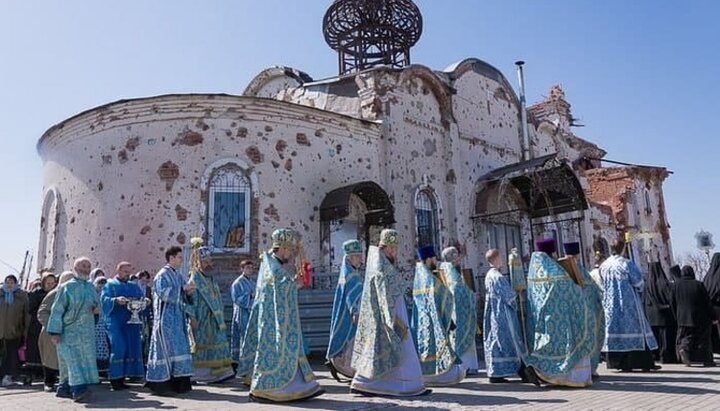 Возрождающийся Иверский монастырь УПЦ в Донецке. Фото: donetsk.church.ua