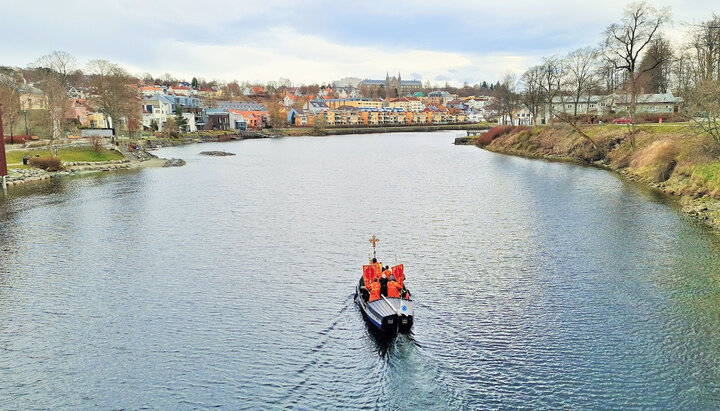 Хресний хід по водах у Тронхеймі. Фото: ortodoksnorge.no