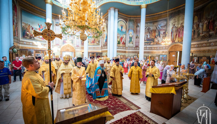 Блаженніший митрополит Онуфрій в Свято-Ольгинському соборі Києва. Фото: news.church.ua