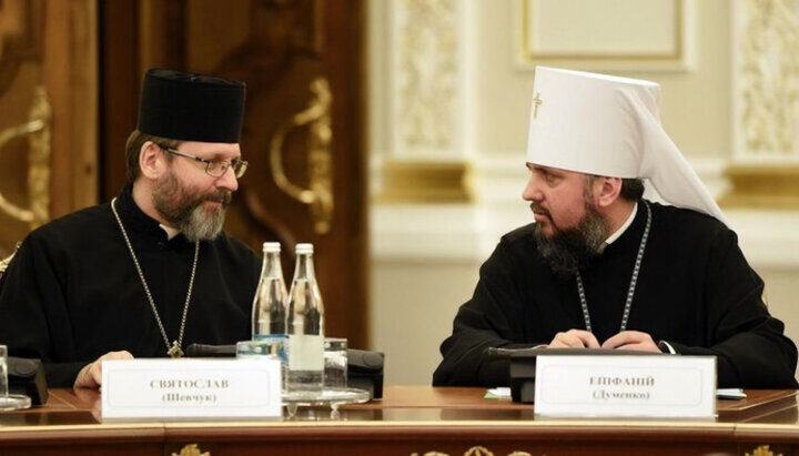 Глава УГКЦ Святослав Шевчук і глава ПЦУ Єпіфаній. Фото: synod.ugcc.ua