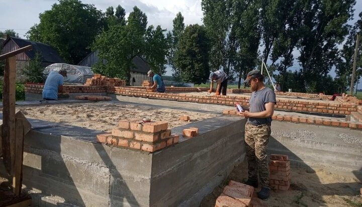 Будівництво храму прп. Серафима Саровського в с. Четвертня. Фото: БФ «Фавор»