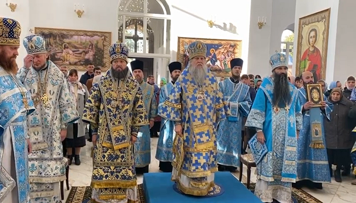 Престольне свято в Барському жіночому монастирі. Фото: скріншот відео youtube-каналу Вінницької єпархії УПЦ.