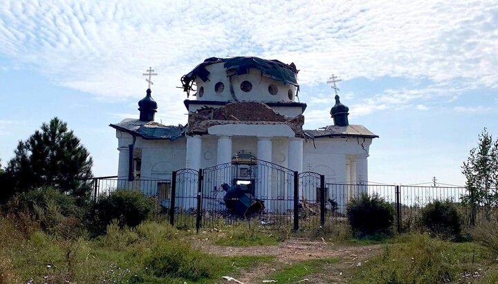 Георгіївський храм УПЦ у с. Олександро-Шультине після ракетного удару. Фото: suspilne.media