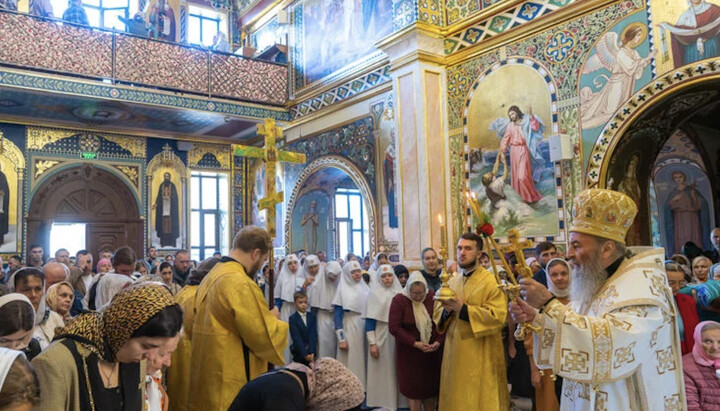 Литургия в Киево-Печерской лавре. Фото: news.church.ua