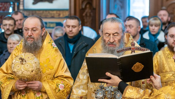 Блаженнейший Митрополит Онуфрий в Киево-Печерской лавре. Чин Торжества Православия. Фото: news.church.ua