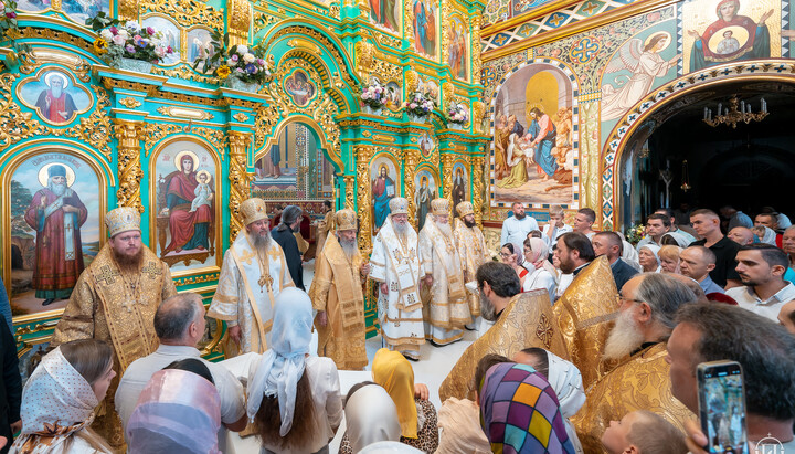 Блаженніший Митрополит Онуфрій очолив богослужіння у храмі преподобного Агапіта Печерського 18 серпня 2024 р. Фото: news.church.ua