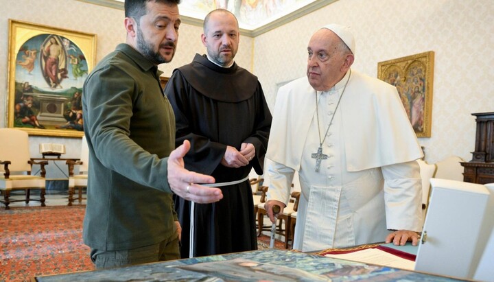 Папа римський і президент Зеленський. Фото:vaticannews