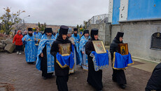 У зруйнований скит Святогірської лаври привезли чудотворну ікону Богородиці