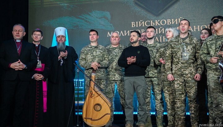 Військовий молитовний сніданок у Лаврі. Фото: пресслужба Президента