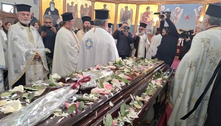 Funeral service in the Metropolis of Gjirokastër. Photo: UOJ