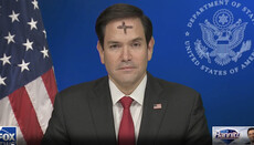 U.S. Secretary of State appears on TV with an ash cross on his forehead