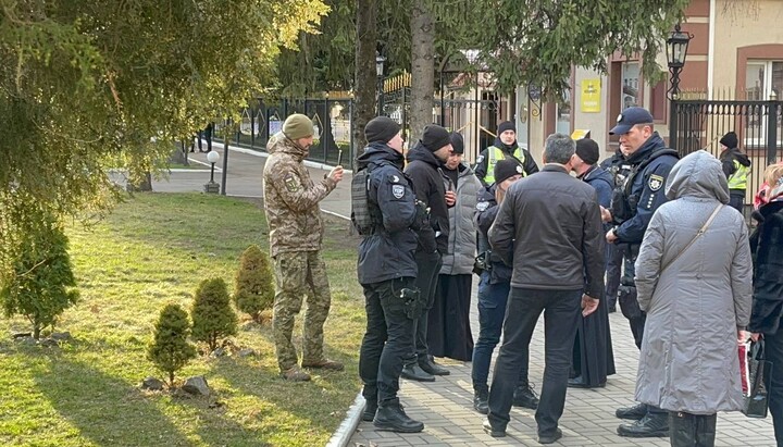 Near the UOC temple in honor of the icon of the Mother of God 