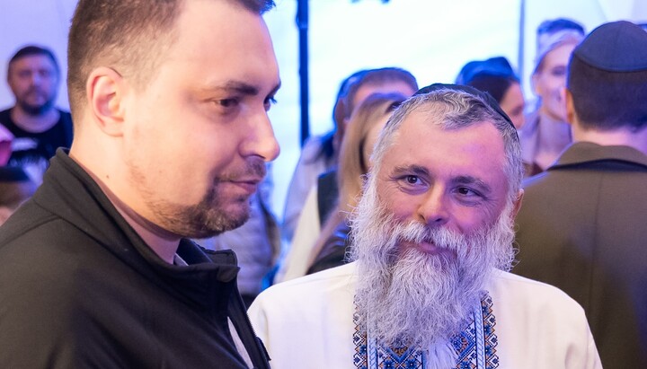 Budanov with Rabbi Yonatan Markovich. Photo: Facebook JCC BEIT Menachem KYIV