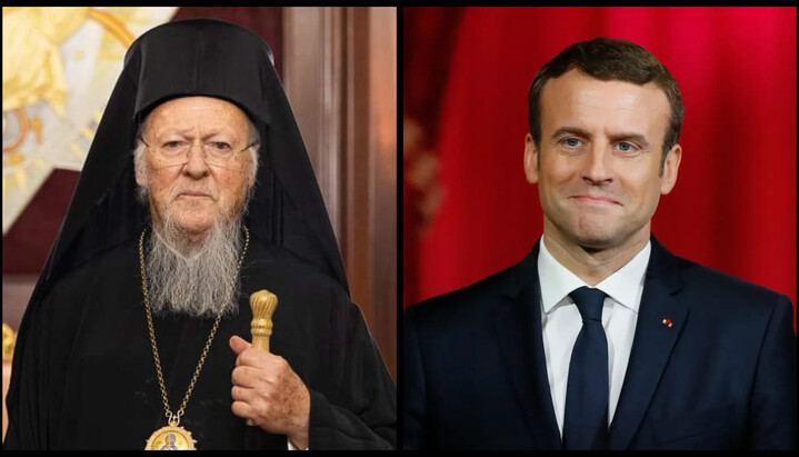 Patriarch Bartholomew and Emmanuel Macron. Photo: orthodoxie