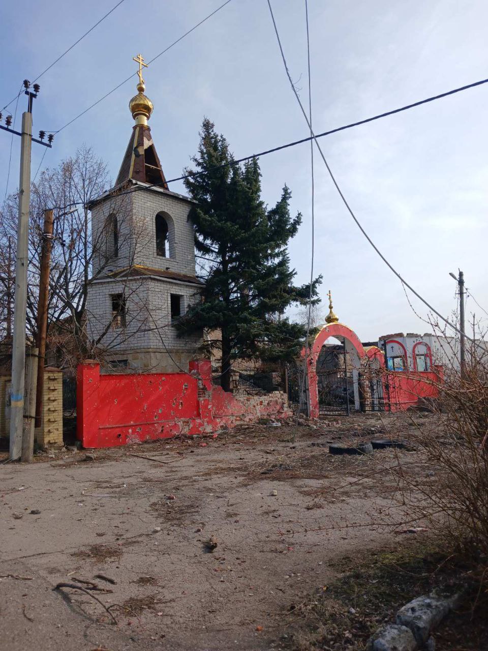 Пантелеимоновский храм Торецк после боев